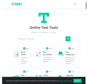 free online text tools i2text