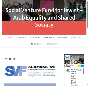 social venture fund for jewish-arab equality and shared society