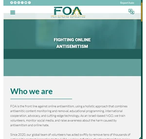 foa fighting online antisemitism stand together against hate