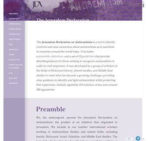 the jerusalem declaration on antisemitism jda