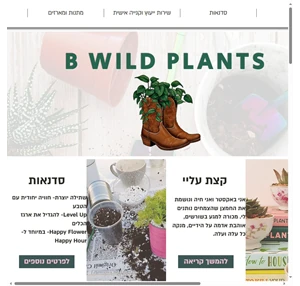 b wild plants - גינון וסדנאות שתילה