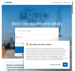 wimdu - vacation rentals city apartments worldwide
