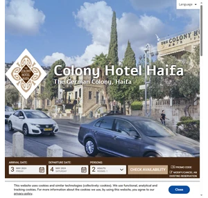 the colony hotel haifa - official website best price guarantee