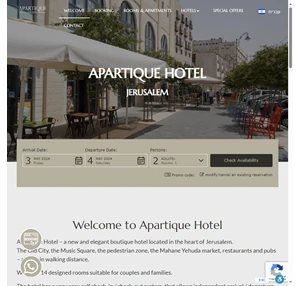 apartique hotel apartment hotel in jerusalem