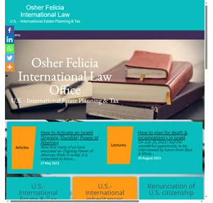 home osher felicia international law
