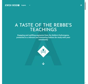 jewish insights - a taste of the rebbe
