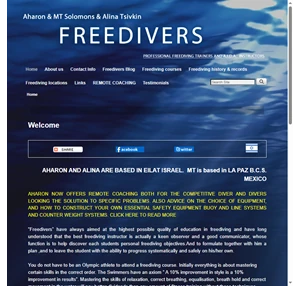 FREEDIVERS.NET Aharon MT Solomons Alina Tsivkin Freediving Courses Freediving Training Equipment and more