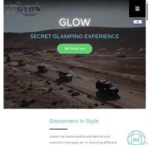 secret glamping luxury experience - glow glamping