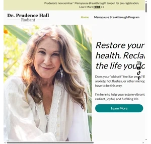 dr. prudence hall thrive through menopause