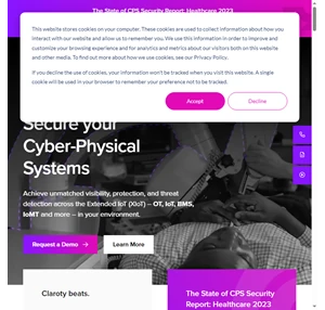 secure your cyber-physical systems across the xiot claroty
