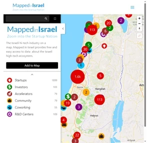 israel startup map