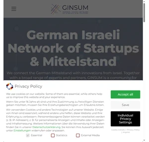 ginsum german israeli network of startups mittelstand
