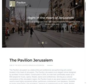 best located venue in jerusalem - the pavilion jerusalem