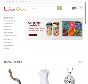 canaan-online - jewish jewelry and judaica store