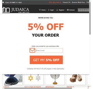 judaica unlimited - judaica web store to shop everyday judaica needs including jewish articles shabbat items jewish holidays jewish celebrations.