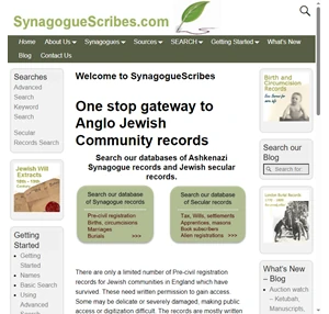synagogue scribes jewish genealogy one-stop gateway to anglo-jewish community records