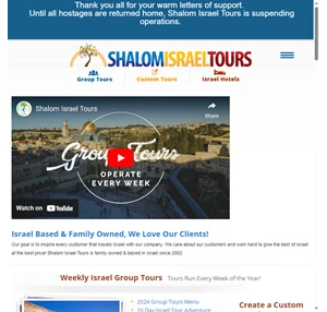 shalom israel tours group tours family vacations in israel