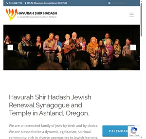 havurah shir hadash jewish renewal synagogue ashland or