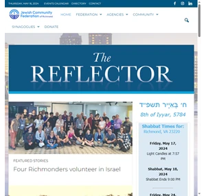 reflector news jewish community federation of richmond