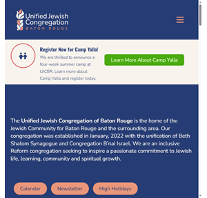 unified jewish congregation of baton rouge