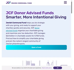 jewish communal fund donor advised funds