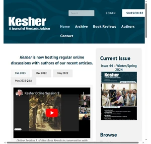 kesher journal a journal of messianic judaism