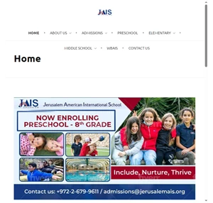 jais jerusalem american international school include nurture thrive
