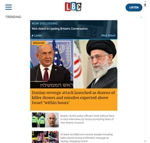 Latest Breaking UK and World News Opinion LBC
