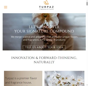 Turpaz - Food Flavors Fragrances Aroma Chemical תורפז