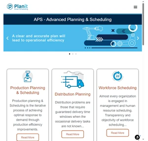 Planit Scheduling Solutions Scheduling software for production planning