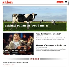 Salon.com News Politics Culture Science amp Food