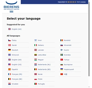 Bierens Group - Select your language