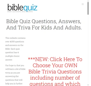 bible quiz - bible quiz questions answers and trivia