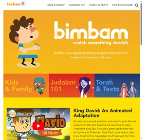 bimbam jewish videos for adults kids families