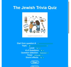 the jewish trivia quiz