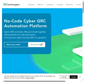 commugen no-code cyber grc automation