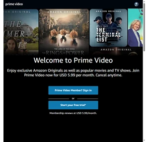 welcome to prime video