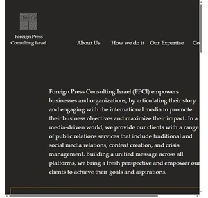 PR public relations International media PR Foreign Press Consulting Israel