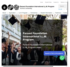 parasol foundation international ll.m. program tel aviv university