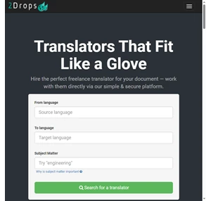 hire a translator that understands your subject matter - 2 drops