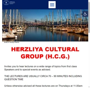 Herzliya Cultural Group Lectures English on a wide range of topics