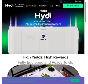 Hydi - The First Fully Automated D.W.C System in the World. Grow Tent Kits Available Shipping World Wide Israel