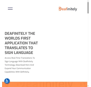 deafinitely the worlds first application that translates to sign language