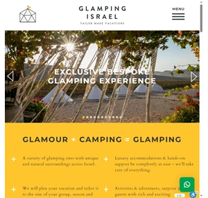 luxury camping in israel- glamping destinations events and resources glamping.co.il glamping israel