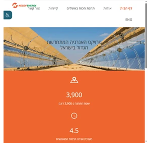 נגב אנרגיה מפעילה את תחנת הכוח התרמו-סולארית באשלים