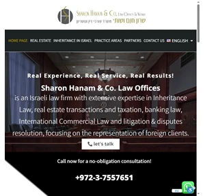 real estate lawyer in israel - sharon hanam co.