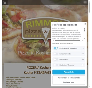 restaurante kosher - restaurante kosher rimmon pasta and pizza