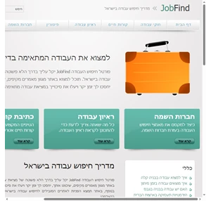 מדריך חיפוש עבודה בישראל JobFind.co.il
