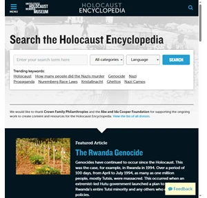 Holocaust Encyclopedia United States Holocaust Memorial Museum
