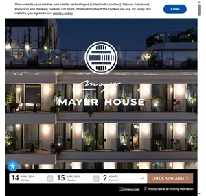 Mayer House Hotel Official Website - Best price Guarantee Tel Aviv